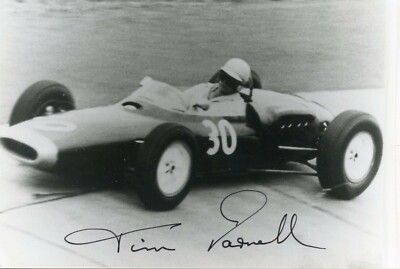 Autographe TIM PARNELL – Pilote De Formule 1 – Dédicace Sur Photo 15x10 Cm