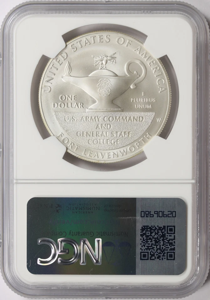 2013-W $1 5-Star Generals Marshall & Eisenhower Commem Silver Dollar NGC MS70 - Image 2 of 4