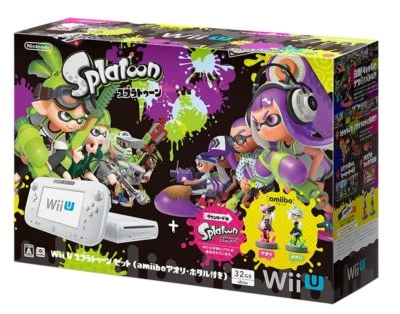 Nintendo Wii U Console Splatoon set (with amiibo Aori & Hotaru) from Japan - Image 1 of 4