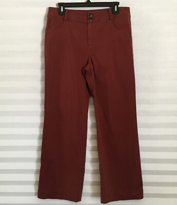 Soft Surroundings Womens Pants Size 10 Petite Maroon Pockets Style#3DD23