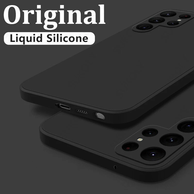 Phone Case For Samsung Note 20 S20 S22 S23 Plus A21S Liquid Silicone Soft Cover