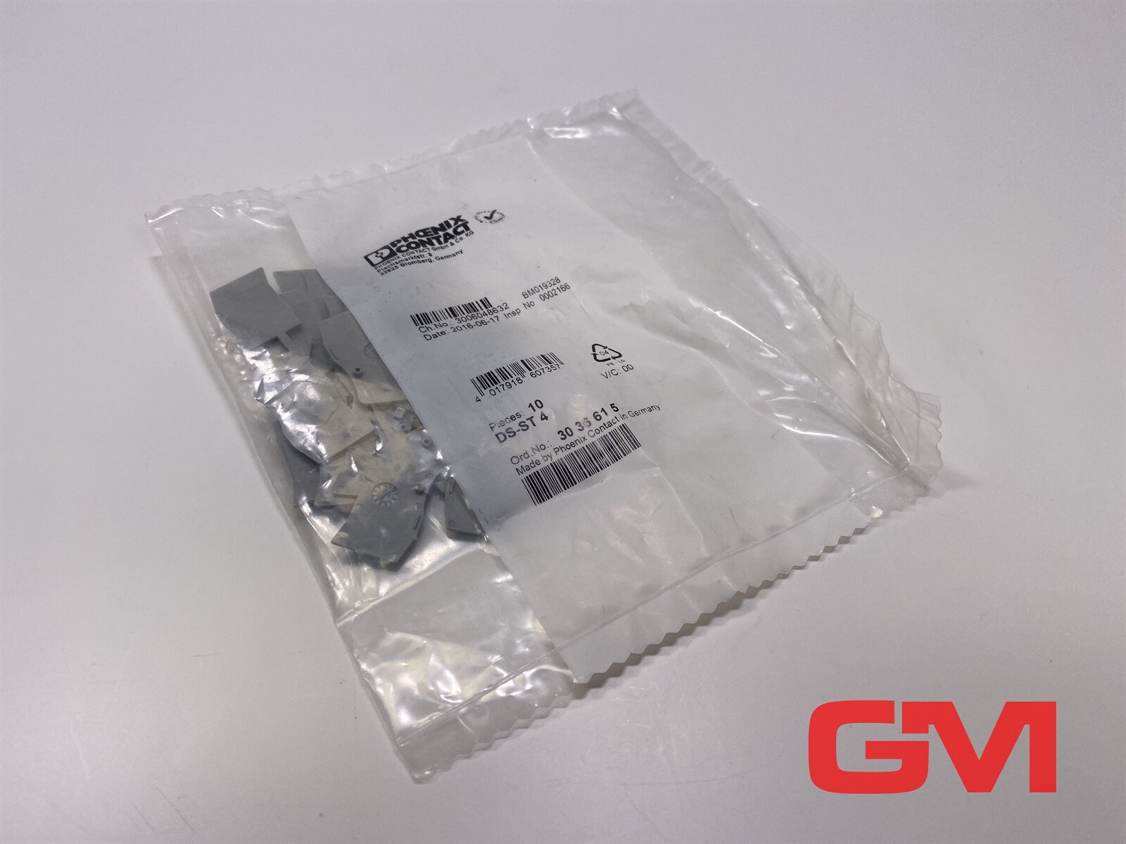 10x Phoenix Contact Cover Segment DS-ST 4 3036615 LxH: 87x36,5