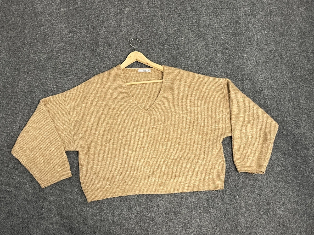 Cropped pullover beige hot sale