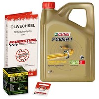 Honda VTR 1000 SP-1 (SC45) 2000, Castrol 10W40 ÖL + Hiflo Racing ÖLfilter Set