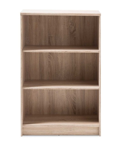 Regal BüCherregal Standregal Wohnzimmerregal Aktenregal 3 FäCher Eiche Sonoma-image