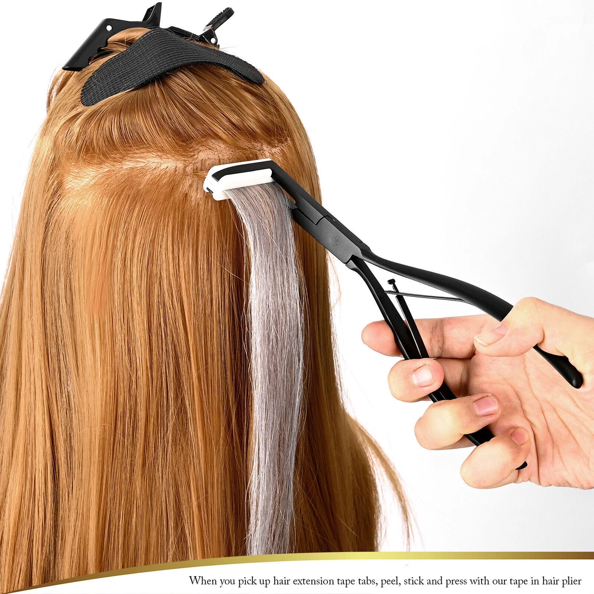 Tools for tape clearance in hair extensions