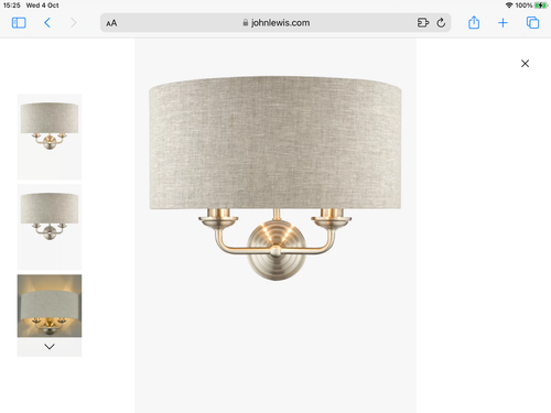 Laura Ashley Sorrento Wall Light - Picture 3 of 3