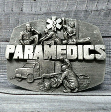 Paramedics Belt Buckle First on the Scene EMT Vtg 1992 Siskiyou     .CVB252