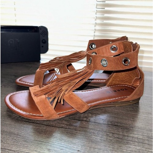 Torrid Women’s Faux Suede Fringe Gladiator Sandals Size 12W eBay