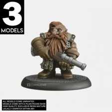 DWARF BOOMSTICK SET Fantasy: D&D, Frostgrave, Retro Resin Miniature 28mm 32mm