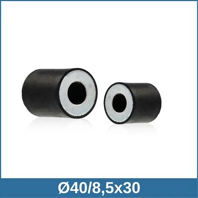 WTB® HP-3 Ø40/8,5x30 NR 55°Shore Edelstahl A2 Gummipuffer Hohlpuffer