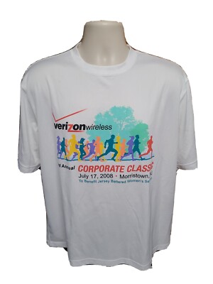 2008 Verizon Wireless 3rd Annual Corporate Classic Run NJ Adult White XL Jersey