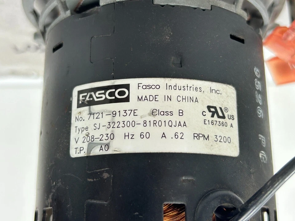 FASCO 7021-9137 Draft Inducer Blower Motor 70-23641-01 208-230V used tested #L01 - Image 4 of 4