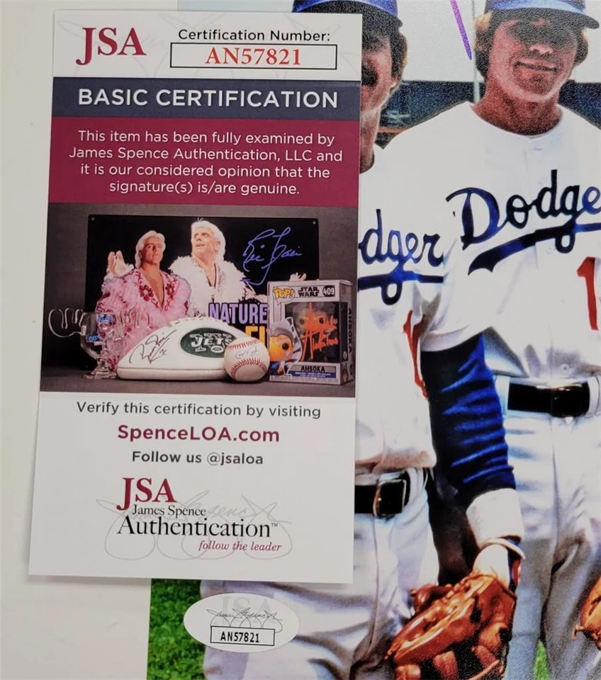 Dodger Infield signed 8x10 Photo Russell Garvey Cey Lopes autograph JSA - Image 3 of 4