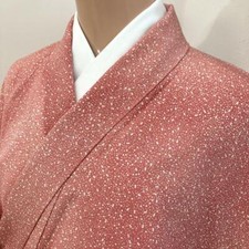 JAPANESE KIMONO FINE PATTERN 161 cm 5' 3" PURE SILK VINTAGE ANTIQUE I165