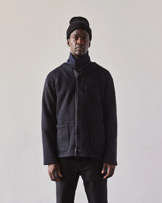 Engineered Garments Knit Cardigan Jacket Navy Black Sweater Knit New