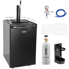 VEVOR Beer Kegerator Draft Beer Dispenser Full Size Keg Refrigerator Single Tap