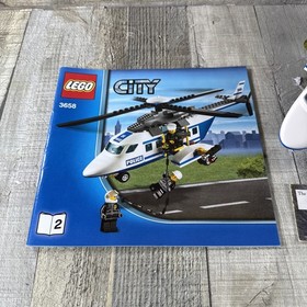 Lego City Police Helicopter. 3658. Incomplete Missing All of Manual 1 No Box