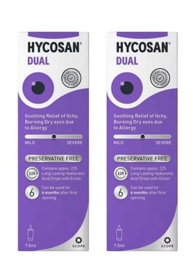Hycosan Dual Augentropfen, ohne Konservierungsstoffe, 7,5 ml, 2er Pack