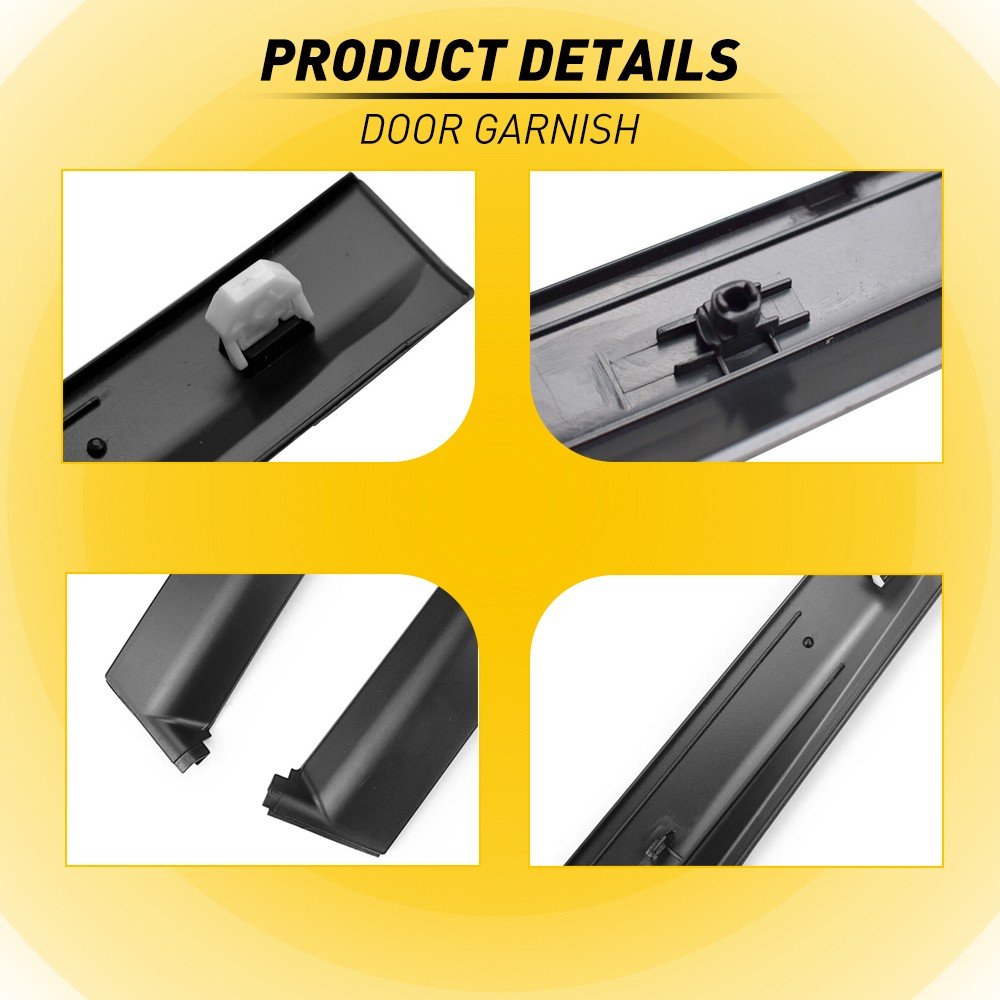 DRIVER & PASSENGER SIDE DOOR GARNISH TRIM PILLAR SASH FOR 1992-1995 HONDA CIVIC