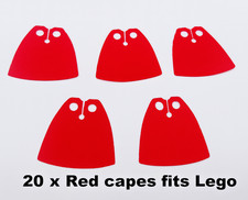 20 Stück Umhänge Umhänge rot für Superhelden kompatibel passt Lego Minifiguren