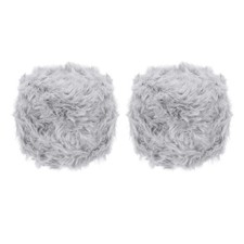 70 Yards Fur Yarn, 2 Skeins 100 Grams Faux Fur Eyelash Yarn, Light Gray