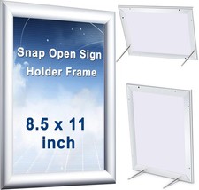 2 Pcs Silver, 8.5 x 11 Inch, Front Load Easy Open Snap Frame Poster/picture F...