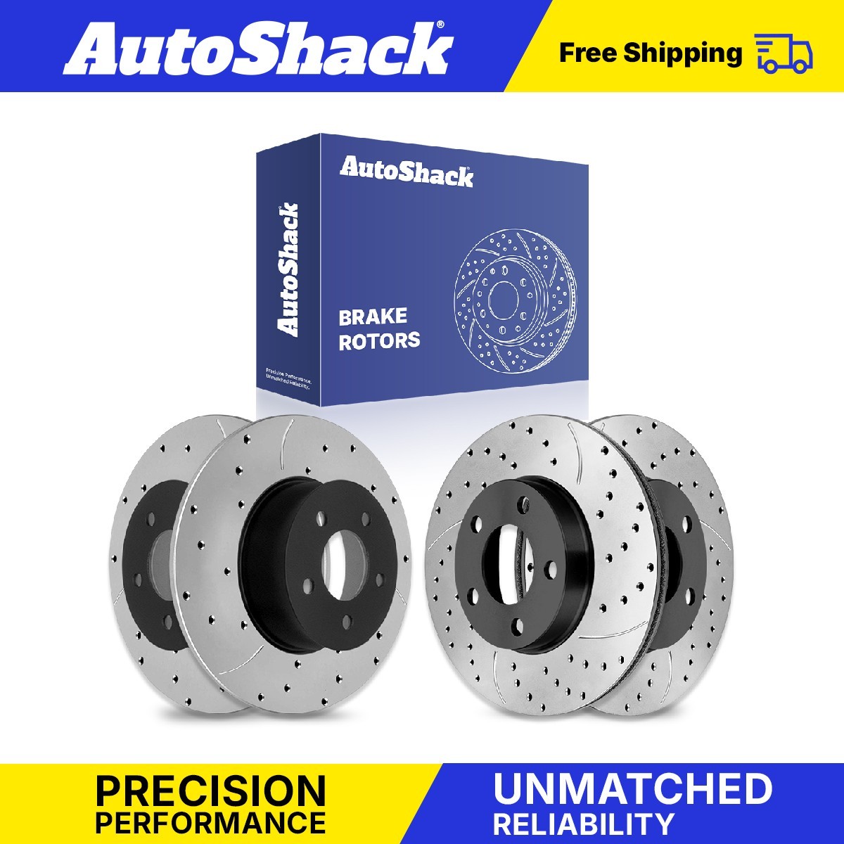 Front Rear Drilled Slotted Brake Rotors for 1994-2004 Ford Mustang
