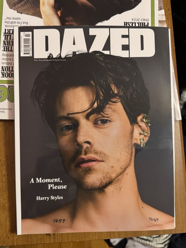 Harry Styles DAZED December 2021 Cover & Feature Fashion Celebrity Magazine