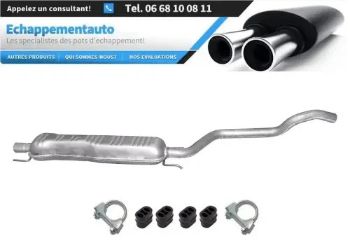 Silencieux central Opel Zafira B 1.9CDTi sans FAP pot échappement monospace depuis 2005 diesel