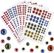 1242 Pieces 3D 4D Fishing Eyes Oval Realistic Lure Eyes for Making Fishing Bait