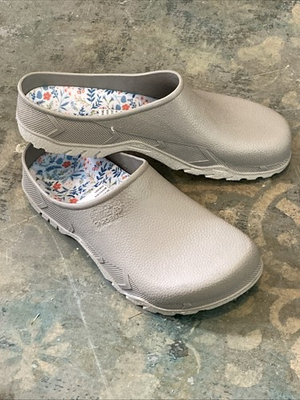 #ad #ad Gardenline Garden Clogs Size 9 10 Gray Pebbled Synthetic Model 842811 NWT $19.98