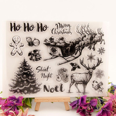 Merry Christmas Snowflakes Santa Claus Christmas Tree Candy Snowman Bell Gloves