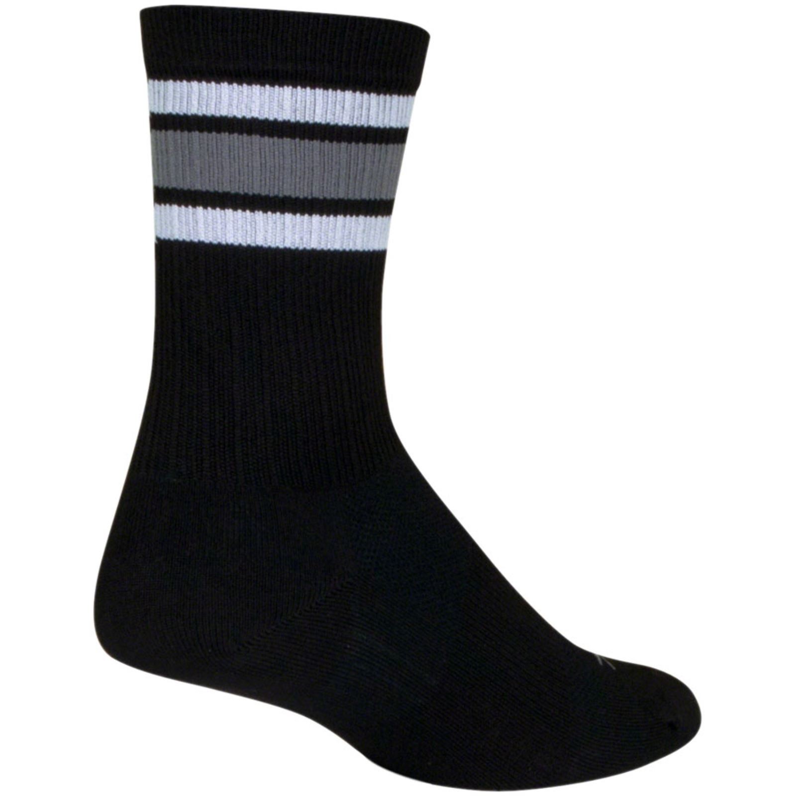 SockGuy Throwback SGX Socks - 6", Large/X-Large X6THROWBACKBLACK L