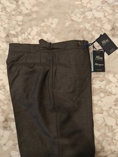 Rota Sartorial Merino Wool Pants Dark Gray Brand New