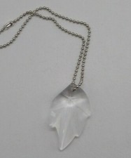 Swarovski Crystal Clear 32mm Leaf Suncatcher/ Prism/ Ornament; Logo Etch; Autumn