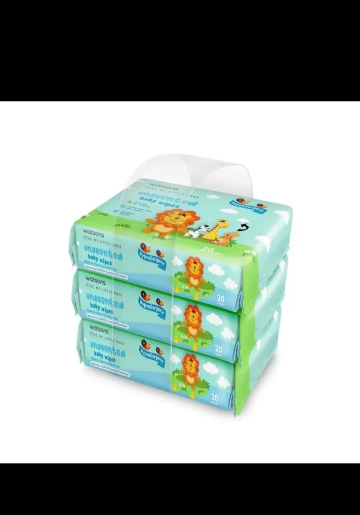 Baby Wipes Unscented 20s x3
Opens in a new window or tab