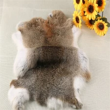 1x High Quality Yellow Tanned Real Rabbit Skin Pelt Animal Fur Hide Craft Grade