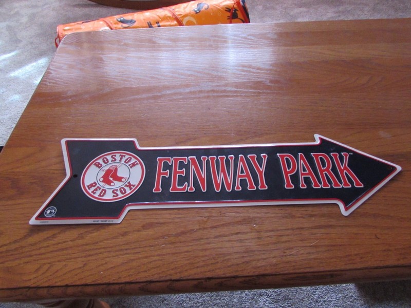 Boston Red Sox Fenway Park Metal Arrow Sign Genuine MLB Merchandise 20" x 6"