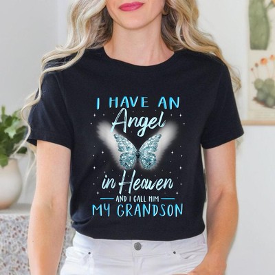Grandson I Have Angel in Heaven Love Family Remembrance Unisex T-Shirt