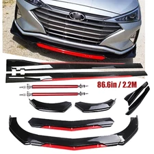 For Hyundai Elantra Sport Front Bumper Lip Splitter Spoiler Side Skirt Body Kit