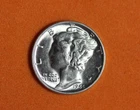 1945- SILVER Mercury Dime #P11518