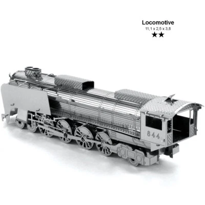 ZOYO Lokomotive - 3D Laser Metall Puzzle, Konstruktionsspielzeug, Bausatz, die Lok
