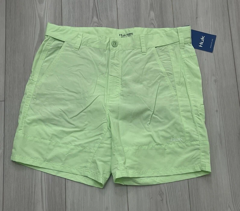 Huk Mens Green Rogue 18” Fishing Shorts Size 2XL