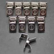 (10) Andustrial Heavy Duty Square Rod Clips RCPS11, Alligator Rug/Curtain Hanger