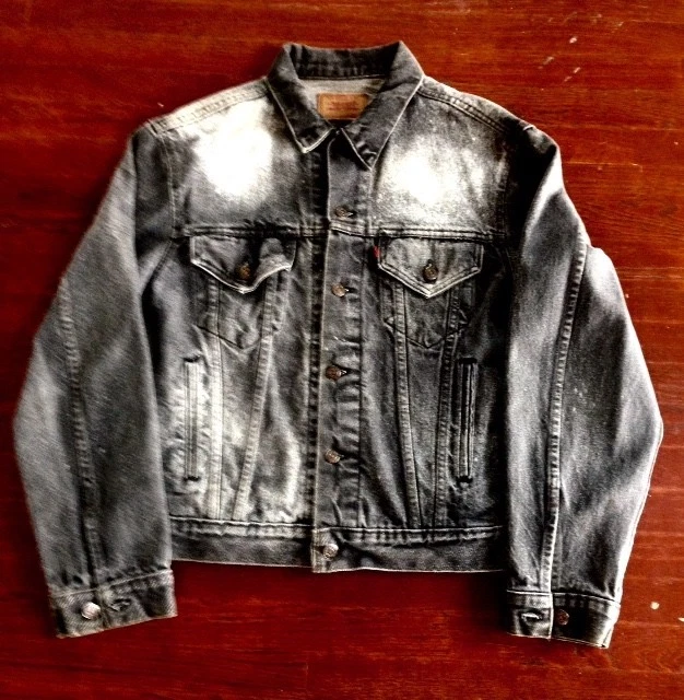 Vintage LEVI S Denim Jacket Custom JAMES DEAN Artwork Rare Red Tab