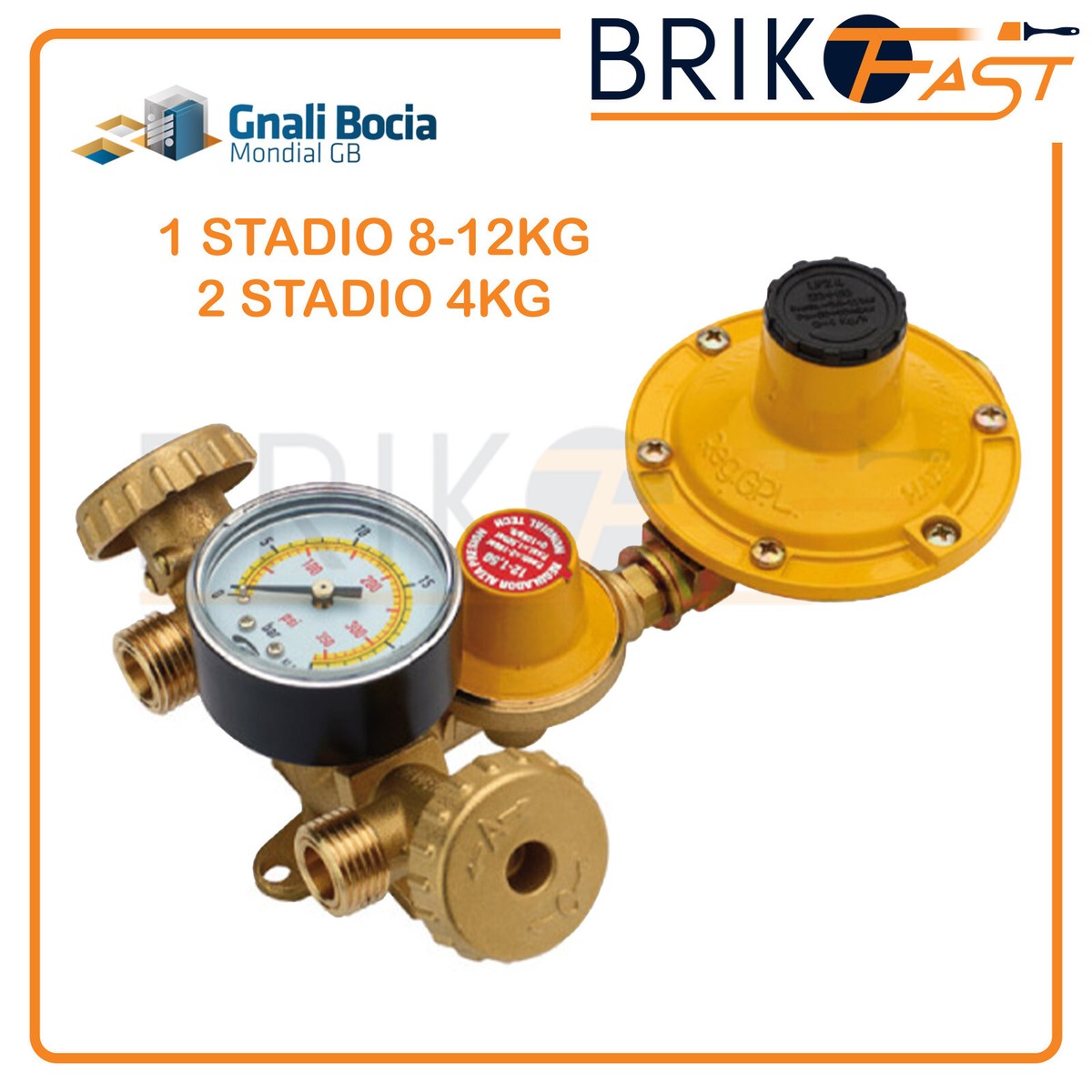 1PZ CENTRALINA GAS A 2 RUBINETTI 4 KGH SENZA FLESSIBILE MIGNON