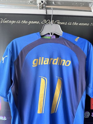 Authentic PUMA Alberto Gilardino #11 Italy 2006 Home Football