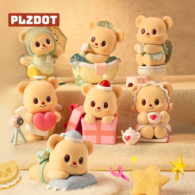 Plzdot x Butterbear Leisure time Series Blind Box Figrues Toy New