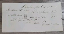 1855 Washington Pennsylvania Receipt for Bulk Sale of Salt 1190 Lbs